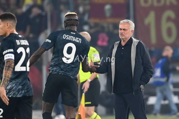 Jose Mourinho and Victor Osimhen